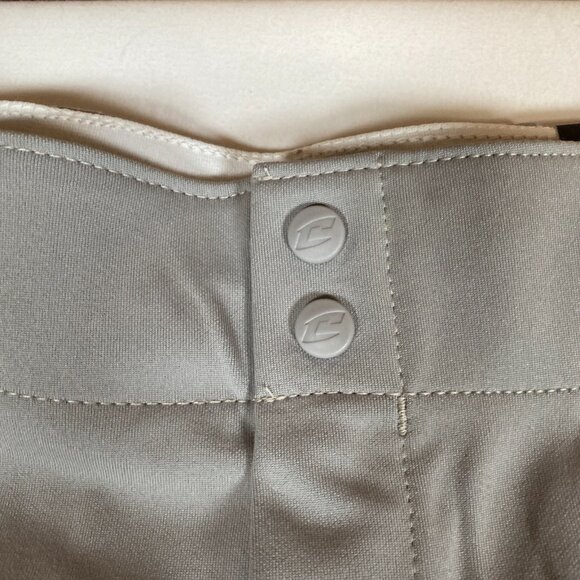 Champro Sports Fastpitch Gray w/ Scarlet Piping XL Polyester Gray Softball Pants - Picture 3 of 5